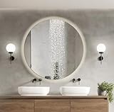 BD ART - Wandspiegel - Badspiegel - Rund Ø70cm - mit LED Beleuchtung - Lichtfarbe Warm 3600K, IP44 - Spiegel Groß - Mirror - Ganzkörperspiegel - Bad Wand Spiegel