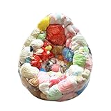 Yplkm Bean Bag Hüllen Nur | Durchsichtige Fülltier Sitzsack Hülle | Großer Möbelsitz Für Schlafzimmer Wohnzimmer Zuhause Wohnung Kinder Teens Erwachsene Plüschtier Organisation