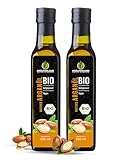 Kräuterland Bio Arganöl 2X250ml (500ml), Ungeröstet & Mild, Kaltgepresst, naturrein ohne Zusatzstoffe, Vegan & GVO-frei, geeignet für Haut & Haare, Orginal aus Marokko