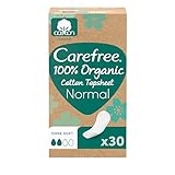 Carefree Organic Normal ohne Duft 30 Stk., Slipeinlage aus 100 Prozent zertifizierter Bio-Baumwolle, FSC-zertifiziert und parfümfrei