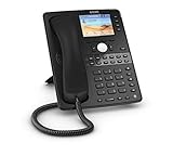 Snom D765 IP-Telefon, SIP-Tischtelefon, 12 SIP-Identitäten, hochauflösendes Farbdisplay, 16 LED-Funktionstasten, Bluetooth, USB, Gigabit, 2X Gigabit-Ethernet, Schwarz, 00003917 (Generalüberholt)