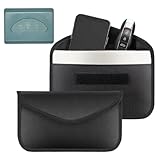 HAMKU 1 Stück Faraday Bag Für Ooono, 20 * 10Cm Abschirmsignal Anti Tracking Handyhülle Universal Für Smartphone Display Faraday Tasche Handytasche Strahlenschutz(Schwarz)