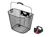 Fahrradkorb Lenkerkorb vorn abnehmbar Einkaufskorb Easy Click Citykorb engmaschig schwarz
