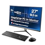 All-in-One-PC CSL Unity F27B-ALS, 68,58 cm (27 Zoll, 1920x1080 Full HD) - Leistungsstarker AIO (Intel N200 CPU 4x3700 MHz, 256 GB SSD, 16 GB DDR4-RAM, Windows 11 Home), schwarz