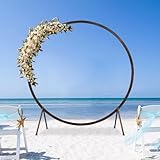 Runder Rosenbogen aus Holz, Hochzeitslaube, Ballongirlande, Ständer, Blumenbogen für Geburtstagsfeiern, Außen- und Innendekoration, Event-Hintergrund, rustikale Hochzeitsdekoration