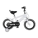 LOIRIIC 14 Zoll Kinderfahrrad mit Stützrädern Upgraded Kinder Fahrrad für ab 3-6 Jahre HöHenverstellbar Kinderfahrrad für Jungen & Mädchen Jugend Fahrrad für Schulung Outdoor Reiten ‎Weiß