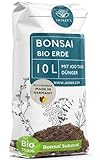 Bonsai Erde Indoor 10 L - Bonsaierde mit 100 Tage Startdünger - Ficus Erde & Bonsaierde Indoor - Ideal zum Umtopfen von Ficus Ginseng & Bonsai - Bonsaisubstrat - Bonsaierde Outdoor