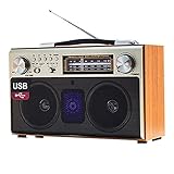 Bluetooth-Retro-Kassettenradio mit UKW/TF/SD/USB-Wiedergabe, Stereo-DSP, klassischer Stil, wiederaufladbar über USB – perfekt für Musikliebhaber!