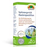 SUNLIFE Spitzwegerich Hustenpastillen 1 x 30 Stück - Hustenstiller mit Spitzwegerich-Extrakt - Lutschpastillen bei Erkältung - Halsschmerzen Lutschtabletten - Anis- & Eukalyptus-Menthol Geschmack