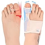 PEDIGOO Hallux Valgus Korrektor für Frauen, 2 Stück, rutschfester Bunion Zehenspreizer, Entlastung bei Hallux Valgus für Tag/Nacht Unterstützung