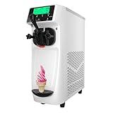 GSE Eiscrememaschine 1200W - 18L Softeis pro Stunde, 6L Edelstahlbehälter mit Kühlfunktion, 1.2L Einmalausstoß - Für zu Hause, Restaurant und Gastronomie