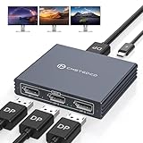 VEDINDUST DisplayPort Splitter fur 3 monitore 4K60Hz DisplayPort zu Dreifaches DP Splitter 1 In 3 Out Unterstützt SST und MST Extended Display Nur für Windows