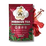 Hibiskus-Tee - 30 Teebeutel | Premium Hibiskusblüten-Kräutertee | Reich an Vitamin C & Antioxidantien | Koffeinfrei | Nicht gebleichte Beutel in wiederverschließbarem Aluminium-Druckverschlussbeutel