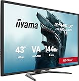 iiyama G-Master Red Eagle G4380UHSU-B2 108cm 42,5“ VA LED 144Hz Gaming Monitor 4K UHD HDMI DP USB3.2 USB-C 0.3ms HDR 400 Adaptive Sync schwarz