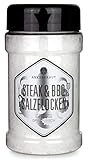 Ankerkraut Steak & BBQ Salzflocken, zum verfeinern von Steaks, Salaten oder auch Süßspeisen, 190g im Streuer