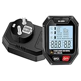 Steckdosentester, Steckdosentester für Steckdosen – Spannungsprüfer ohne Anschluss, der Steckdosentester mit LCD-Display erkennt häufige Probleme im Haus und bei der Verkabelung