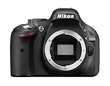 Nikon D5200 SLR-Digitalkamera (24,1 Megapixel, 7,6 cm (3 Zoll) TFT-Display, Full HD, HDMI) nur Gehäuse schwarz