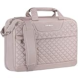 EMPSIGN Laptop Tasche 17 Zoll Laptoptasche Damen, Wasserdicht Erweiterbare Bussiness Aktentasche Notebooktasche Tablet Tasche Schulter Umhängetasche-Rosa