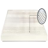 ARyako 100% Natur-Latex Matratze,Kompression Und Keine Verformung, Wabenporenbelüftung, Weich Und Bequem,Naturkautschuk Matratze,2in,140x200cm(55x79in)