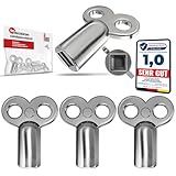 Phorin® 4x Heizungsentlüftungsschlüssel - Universal für alle Heizkörper - 5 mm Robuster und Stabiler Entlüfter