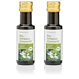 Sanct Bernhard Bio Schwarzkümmelöl 100% naturrein, ägyptisch & kalt gepresst | 2 x 100 ml