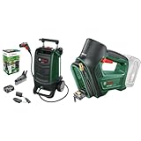 Bosch Akku Outdoor Reiniger Fontus 18V Akku + Bosch elektrische Luftpumpe Luftkompressor UniversalPump 18V (ohne Akku, für Auto-, Motorrad- und Fahrradreifen, 150 PSI, 10.3 Bar)