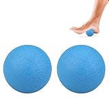 2 Stück Massageball Faszienball Hart Lacrosse Ball,Massagebälle Massage Ball Gummiball für Yoga myofasziale Entspannung Muskelentspannung Akupunktmassage