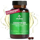 Vitabay Coenzym Q10 Ubiquinol 200mg Kapseln Hochdosiert - 60 Kapseln Ubiquinol Laborgeprüft & ohne unerwünschte Zusatzstoffe - Natürliches Q10