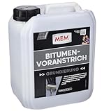 MEM Bitumen-Voranstrich, Gutes Eindringvermögen, Optimale Haftung, Gebrauchsfertig, Einfach zu verarbeiten, Lösemittelfrei, 5 Ltr, Dunkelbraun