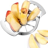 Roysmart Apfelschneider Edelstahl, 8 Klingen Apfelteiler zum Zerschneiden Apfelspalter Apfelspaltenschneider Apfelschäler Apfelzerteiler Apfelstecher, Ideal für Äpfel und Birnen