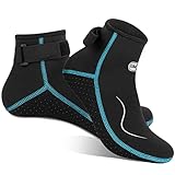 Gimilife Neoprensocken 3MM Wassersocken für Damen Herren, Wasserdichte Tauchsocken Neoprenanzug Sandsocken für Beachvolleyball Schnorcheln Surfen Kajakfahren Schwimmen Wassersport