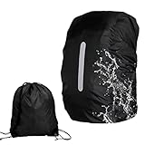 Regenschutz für Rucksack,wasserdichte Regenhülle Schulranzen,Rucksackschutz Ranzen,Wasserdichter Rucksack Regenhülle,Reflektor Rucksack Cover für Outdoor Camping Wandern,Camping,Radfahren(40-50L)