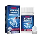 Zahnspangenreiniger,Gebissreiniger Tabs,100 Retainer Reinigungstabletten,Retainer Cleaner,Zahnschiene Reinigung,Gebissreinigungstabletten