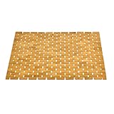 Badematte aus Holz – Bambus-Badematte | Badematten für Badezimmer | Mehrzweck-Bambusmatte | Holz-Duschmatten | wasserdichte Badematte | rutschfester Badteppich für Badewanne & Badezimmer