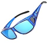 LVIOE Unisex Polarisiert Überzieh-Sonnenbrille, Fit Over Brille für Brillenträger UVA UVB Schutz