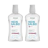alkmene 2x Zahnfleischschützende Mundspülung ohne Alkohol mit Salbei & Kalium 500 ml - Vegane Mundspülung antibakteriell mit 6-fach Schutz - Mundwasser antibakteriell - Mouthwash