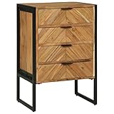 vidaXL Highboard 50x35x75 cm Massivholz Akazie