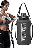 Zusammenklappbarer Sportbecher – Schwarze 60-Unzen-Feldflasche, Weithalsträger, Tragbarer Getränkebeutel | Sommerurlaub, Roadtrip, Bergsteigen, Trekking, Sporttraining, Übung, Überlebensausrüstung, Ki