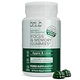 Orlo Focus & Memory Gummies - Nootropisches Nahrungsergänzungsmittel für Erwachsene mit Hericium, L-Theanin, Phosphatidylserin, Spirulina, Vitamin B6 & B12 Methylcobalamin (60 Fruchtgummis)