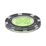 Mini-Wasserwaage mit magnetischem Hutclip, Ballmarker für Neigungsmessung, kompaktes tragbares Werkzeug für Golfer, 40 x 5 mm, Legierungsdesign (C)