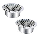 ZMTGLTG Flachhaube aus Edelstahl, Außenhaube, hitzebeständig, Regen- und Winddicht, Entlüftung aus Edelstahl 304, geeignet for Außenwände(190mm)