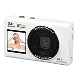 YUEHISY 5K Digitalkamera, 80 MP Autofokus 18x Zoom Digitalkamera für die Fotografie, mit Zwei Bildschirm, WLAN -Übertragung, Eingebauter Flash (32GB)