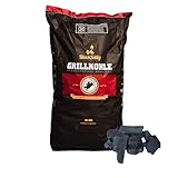 BlackSellig Steakhouse Grillkohle - Premium Quebracho Blanco Holzkohle | Lange Brenndauer | Hohe Hitze | Geringe Rauchentwicklung (10kg)
