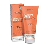Eco Elio, nachhaltiger Sonnenschutz, LSF 30, 200 ml, Sonnencreme 'Fresh Strand', wasserfest, ohne Octocrile und Mikroplastik, Gesichtssonnencreme 30