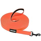 Schleppleine 10M für Hunde 3M/5M/10M/15M Wasserdicht Hundeleine Mit Softgrip-Griff und Aufbewahrungstasche Lange Schleppleine Robust Leine für mittelgroße,große Hunde(Orange)