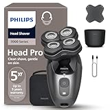 PHILIPS Head Shaver Pro Series 7000 – Glatzenrasierer für Männer und Frauen, flexibler 360grad-Scherkopf und ComfortCut-Klingen für eine gründliche Rasur, sanft zur Haut, Modell HS9980/15