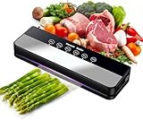 Vakuumiergerät, Vakuumierer 5 in 1 für Sous Vide Kochen und Lebensmittel Bleiben bis zu 7x Länger Frisch, 30 Vakuumbeutel Inklusive-Schwarz