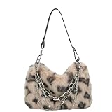 ZSLFCBD Handtasche Damen Umhängetasche Herbst Winter Kette Handtaschen Print Clutch Geldbörsen Taschen Mit Griff Oben-gelb