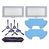 Zeroupshop Für Samsung PowerBot VR05R503 Wartungsset DJ81-00167A mit Ersatzbürsten Filter Wischtücher für Saugroboter