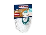 Leifheit Original Ersatzkopf Disc Mop, mit saugfähiger Microfaser, mit hoher Wasser- und Schmutzaufnahme, spielend leicht wechselbarer Ersatzmop, 2er-Set, Wischmopp für verschieden Bodenbeläge